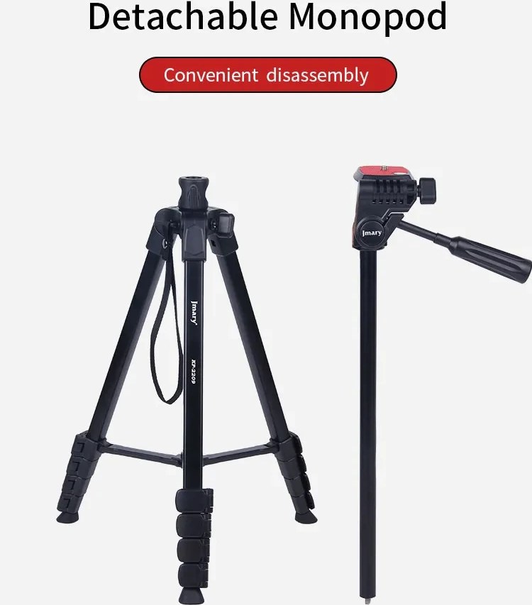سه پایه دوربین جی ماری مدل KP-2209 به همراه هولدر موبایل