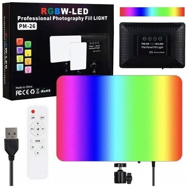 نور ثابت ال ای دی مدل PM26 RGB